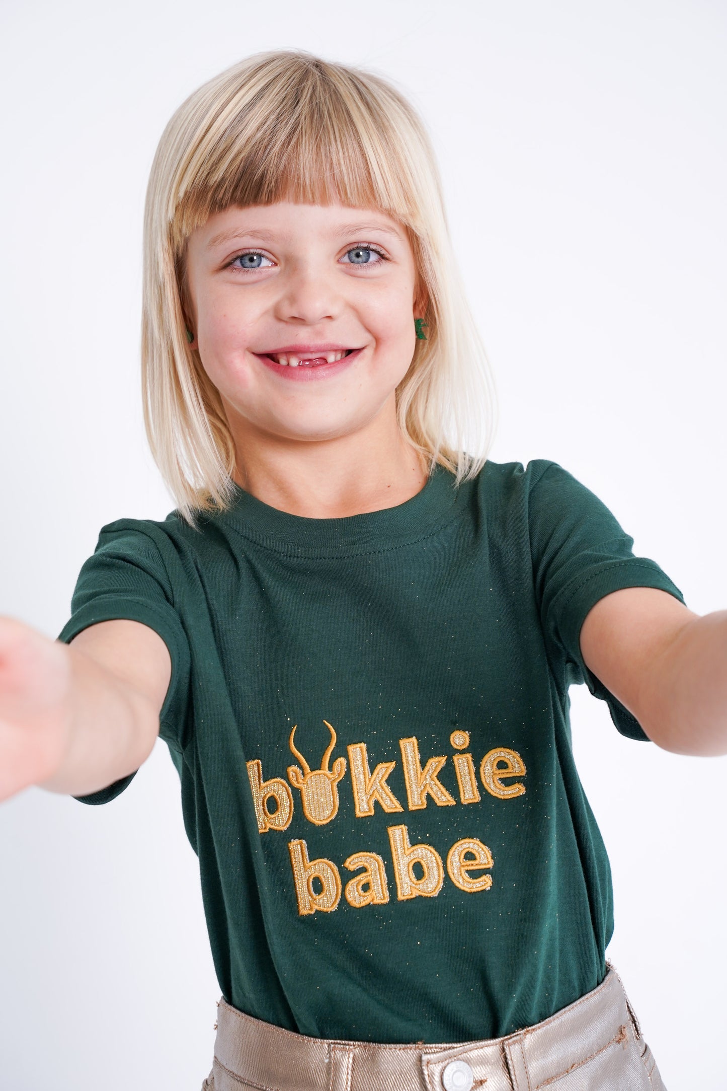 BOK BABE Kids Bottle Green 'Bokkie Babe' T-Shirt