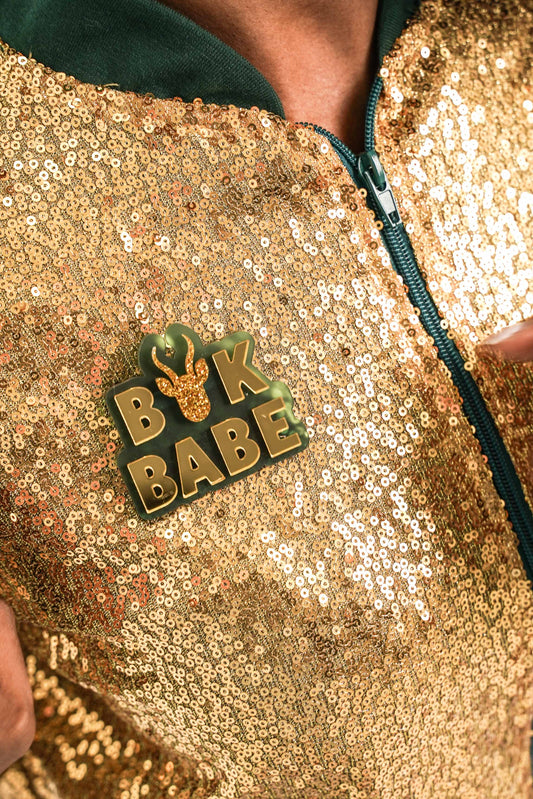 BOK BABE Text Brooch