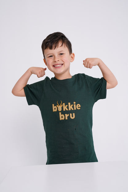 BOK BABE Kids Bottle Green 'Bokkie Bru' T-Shirt