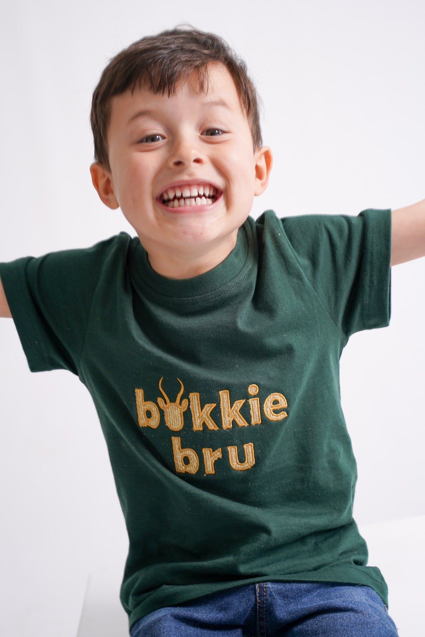 BOK BABE Kids Bottle Green 'Bokkie Bru' T-Shirt