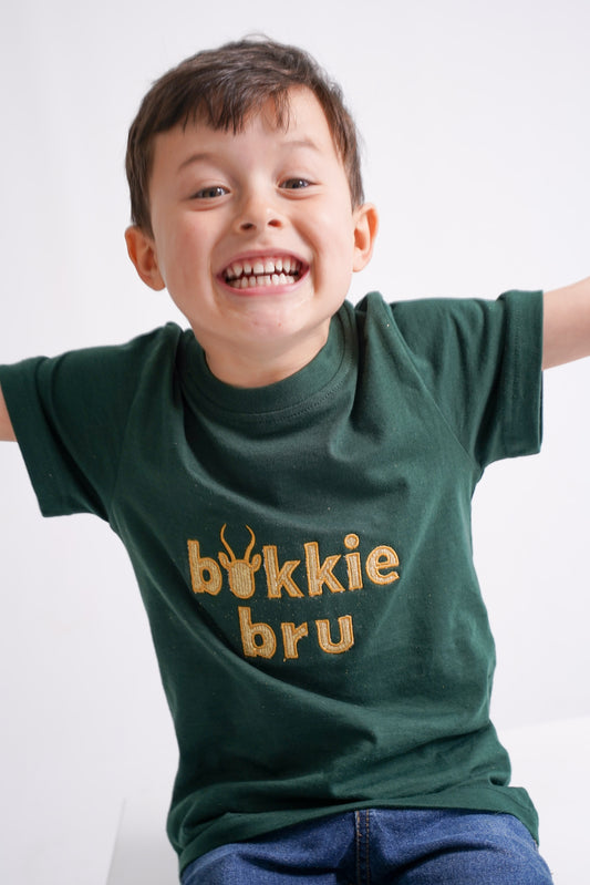 BOK BABE Kids Bottle Green 'Bokkie Bru' T-Shirt