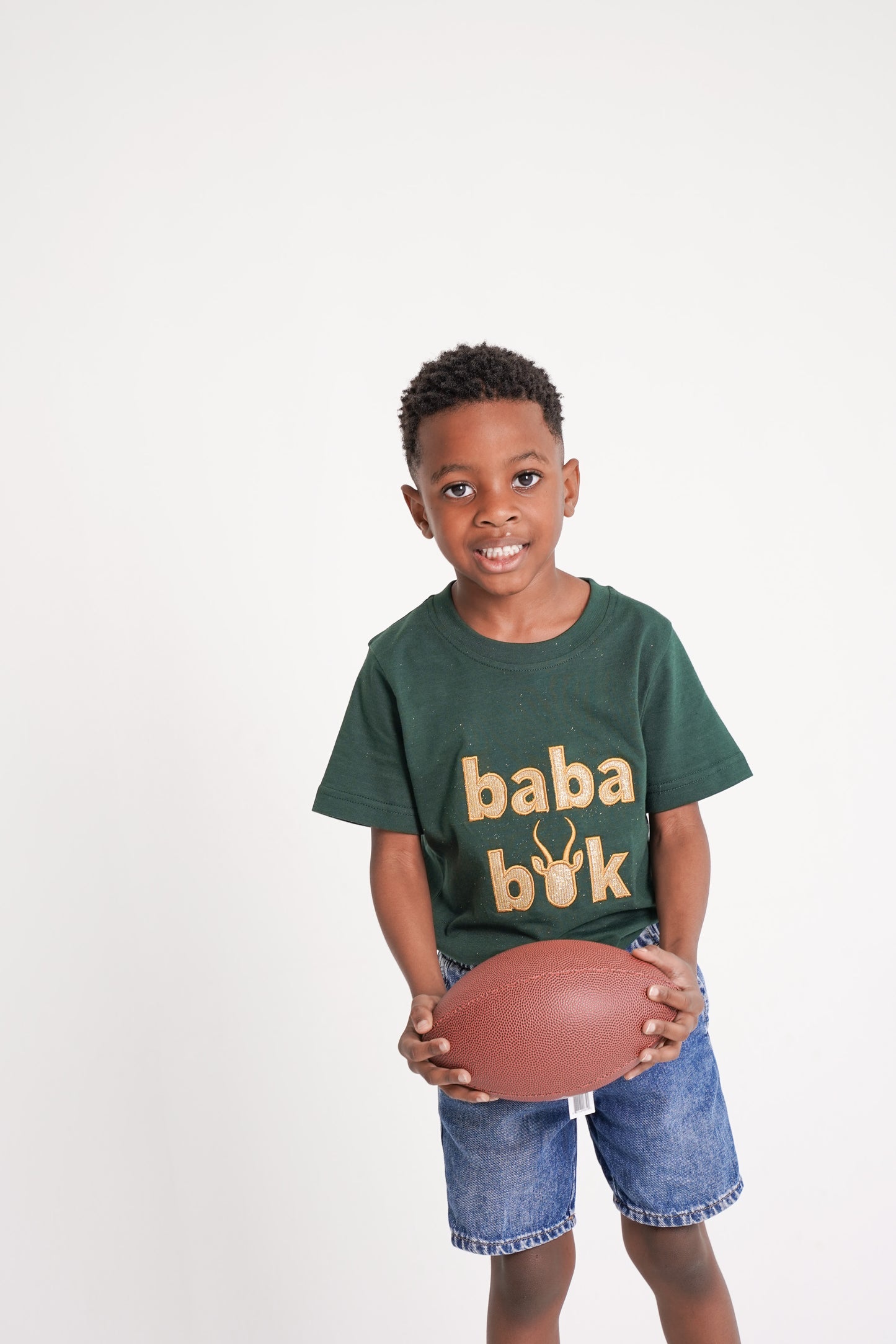 BOK BABE Kids Bottle Green 'Baba Bok' T-Shirt