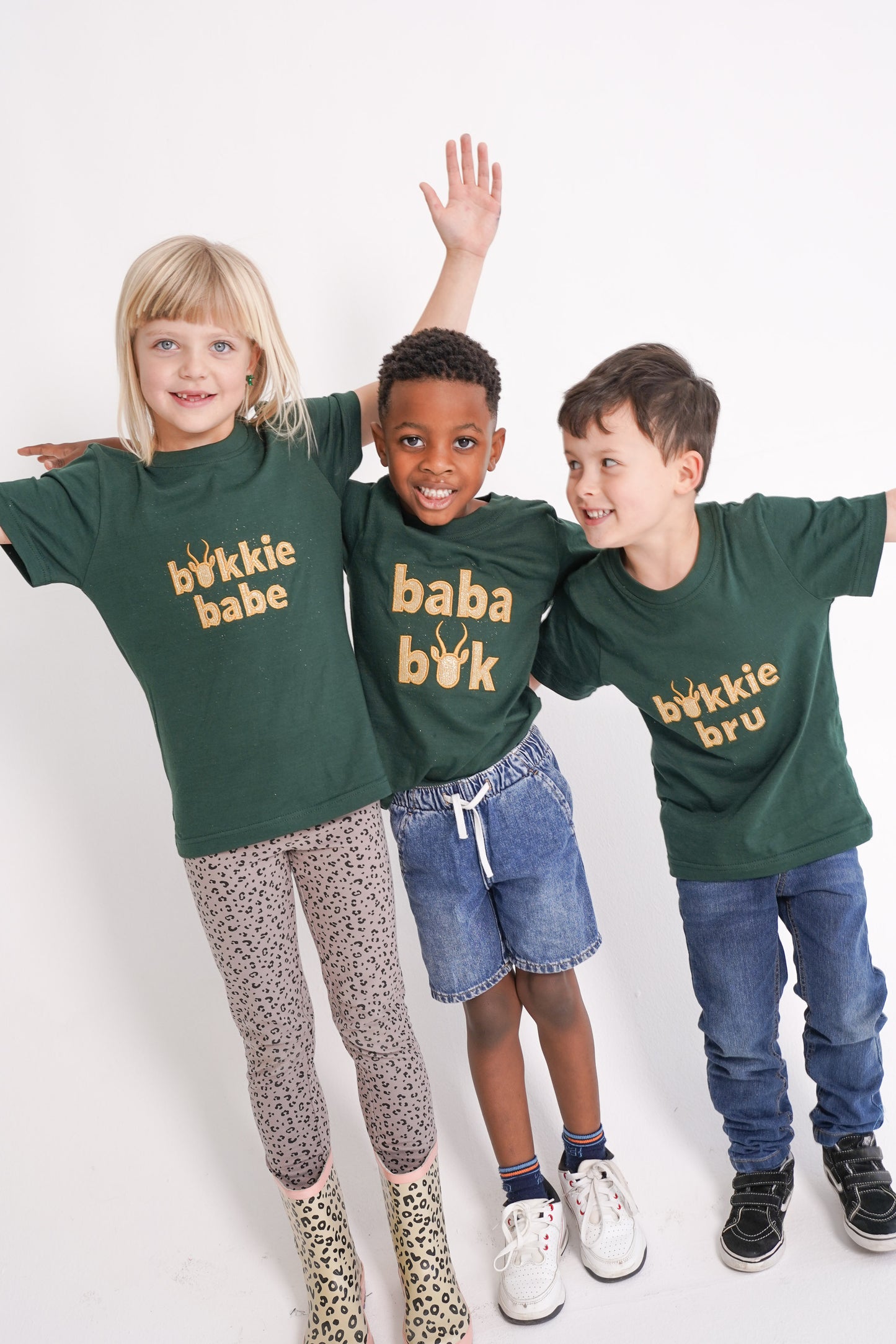 BOK BABE Kids Bottle Green 'Bokkie Bru' T-Shirt