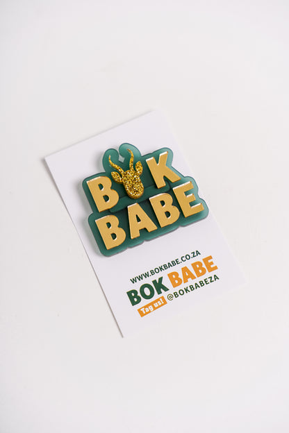 BOK BABE Text Brooch