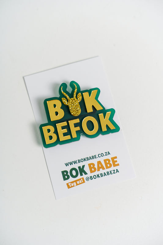 BOK BABE 'Bok Befok' Text Brooch